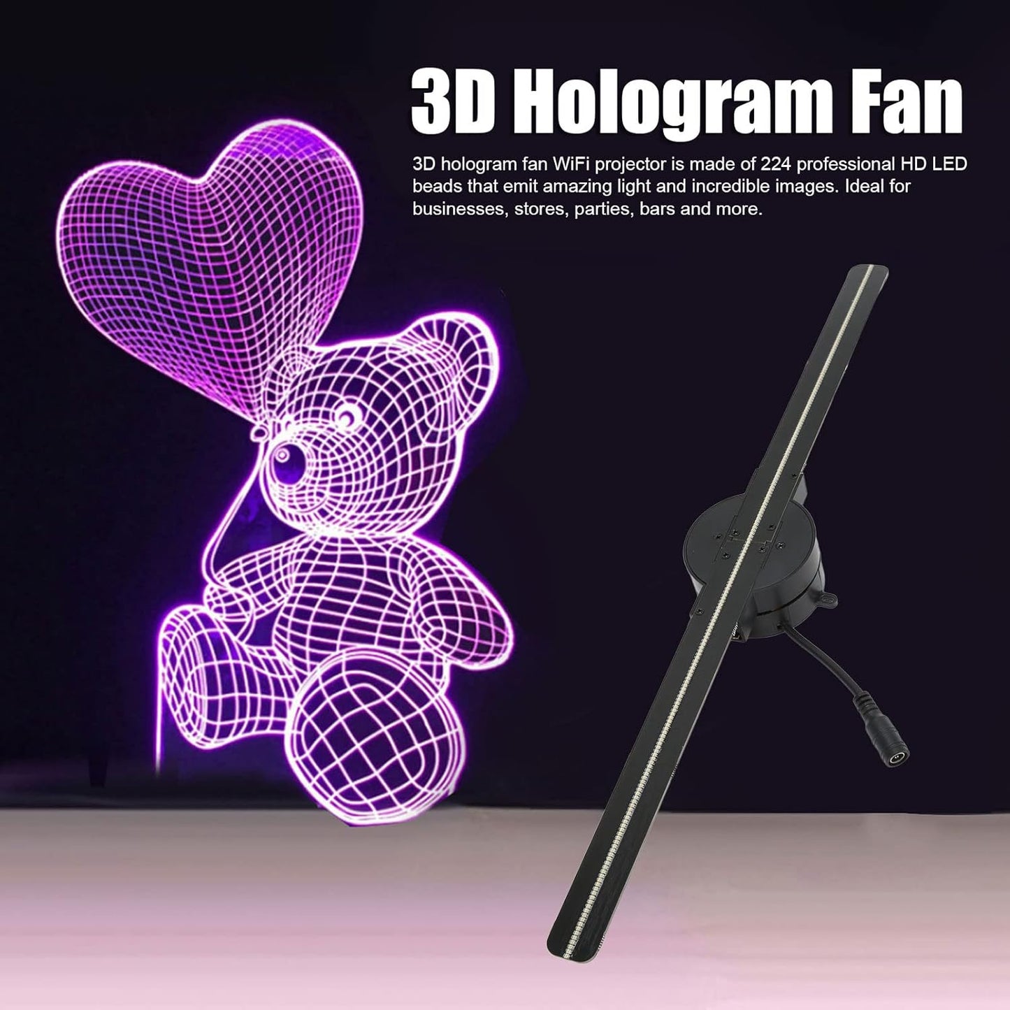 🎄EARLY CHRISTMAS SALE 49% OFF🎅3D Hologram LED Fan Projector